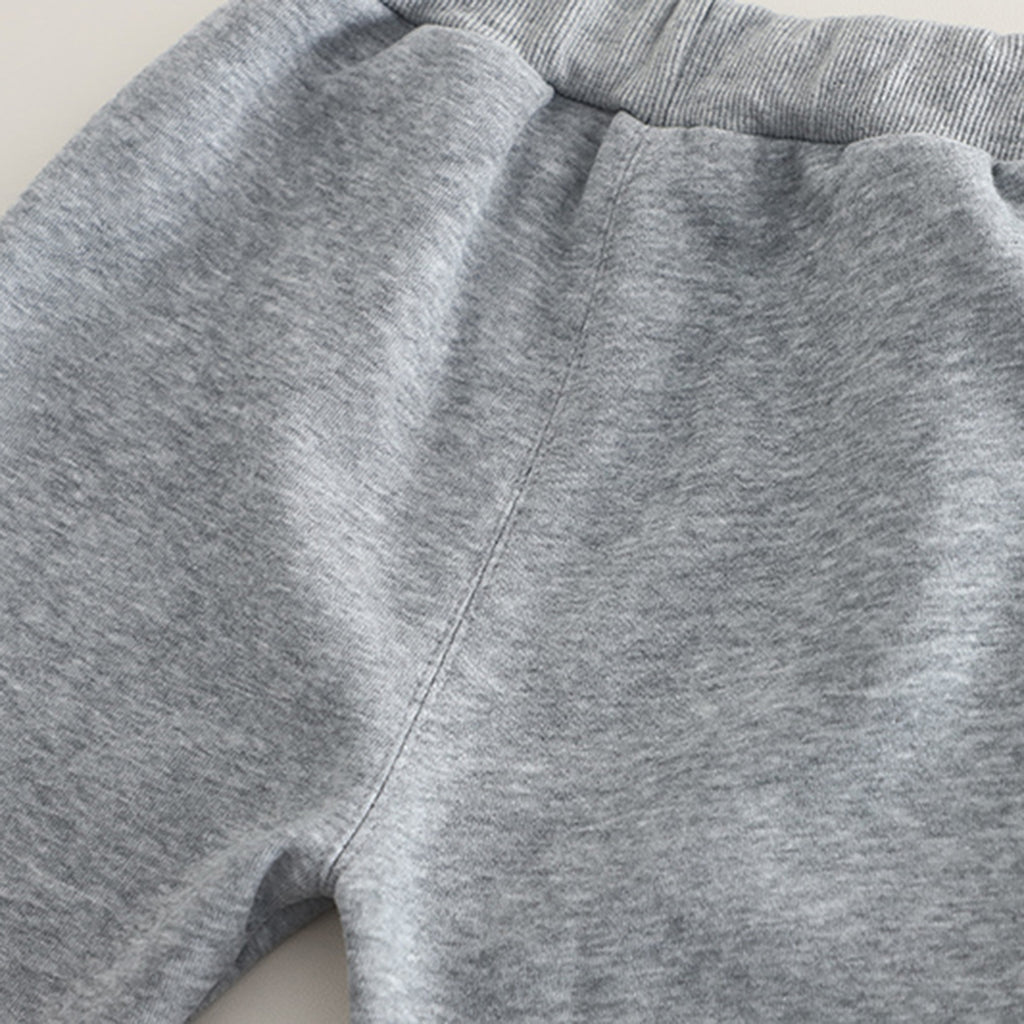 Boys Grey Cat Face Appliqued Sweatshirt With T-Shirt And Pants Set 3 pc. Sets
