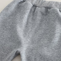 Boys Grey Cat Face Appliqued Sweatshirt With T-Shirt And Pants Set 3 pc. Sets