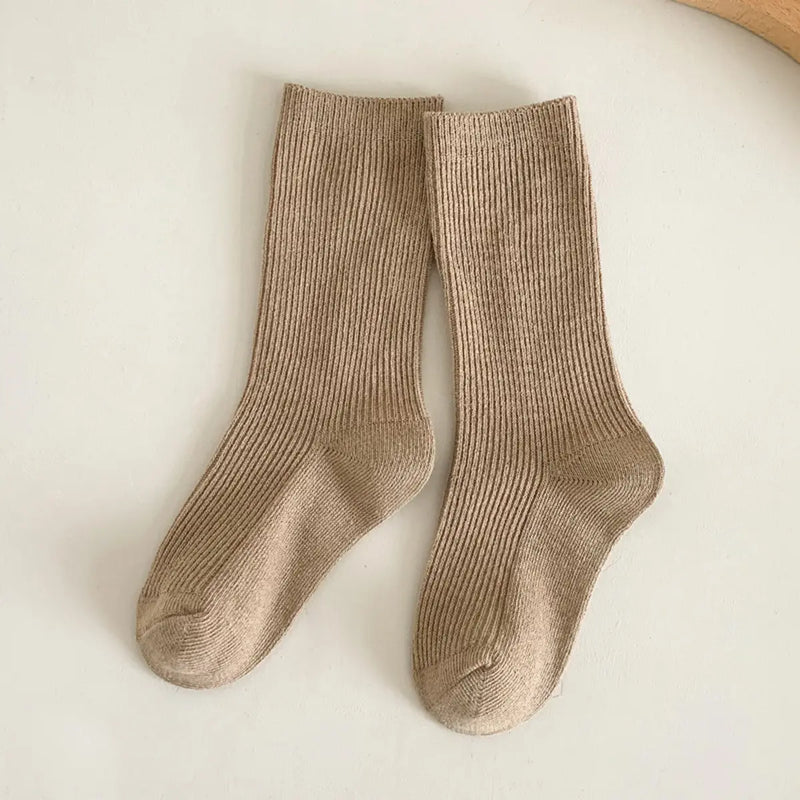 Pack of 6 Boys Multicolour Ribbed Knit Calf Length Socks Socks
