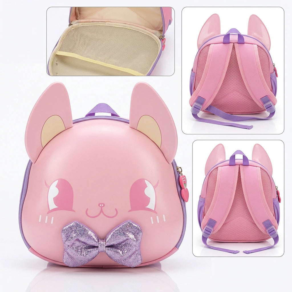 Girls Pink Cartoon Character Shaped School Backpack Trending Accessories