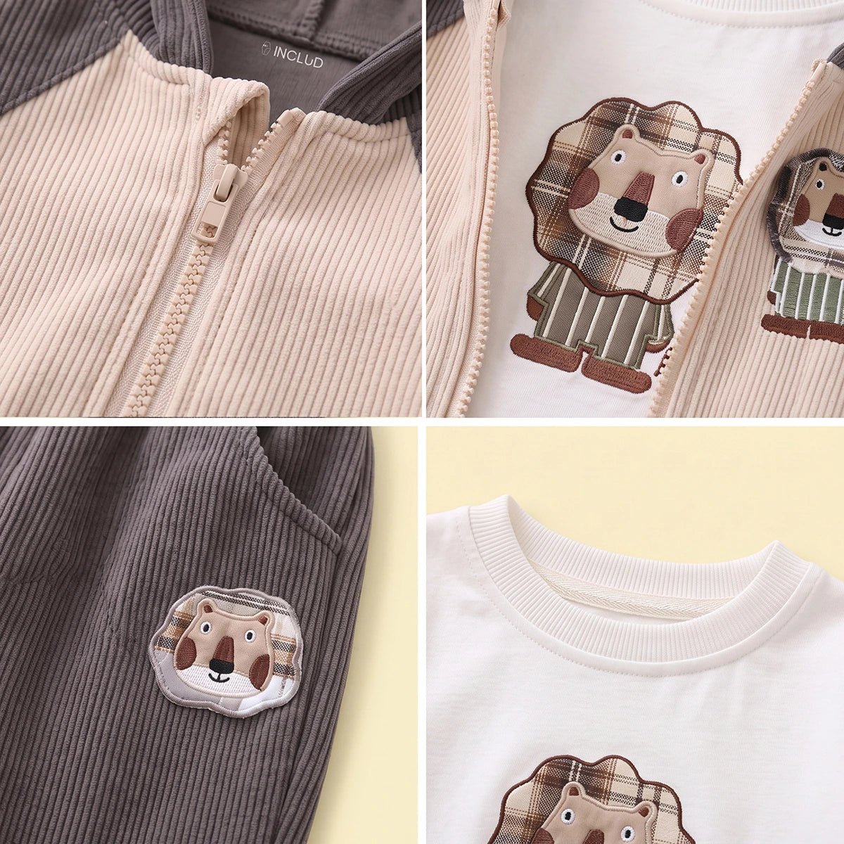 Boys Grey Graphic Sweatshirt & Joggers With T-Shirt Sets Sets