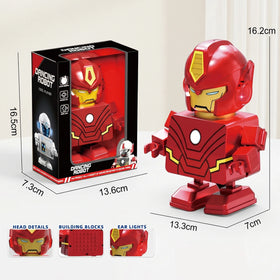 Electric Iron Man Dancing Robot Toy with Flashing Lights & Music for Kids Boys & Girls Trending Accessories