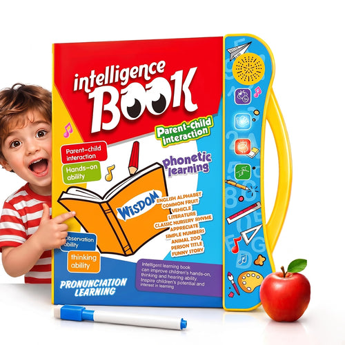 Interactive Talking Sound Book for Kids with Marker- Learn Alphabets, Numbers, Shapes & Phonics -Educational Musical Learning Toy for Toddlers -2 to 7 Years Trending Accessories Multicolor Onesize