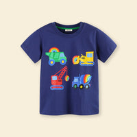 Boys Short Sleeve Truck Graphic T-Shirt Tshirts   