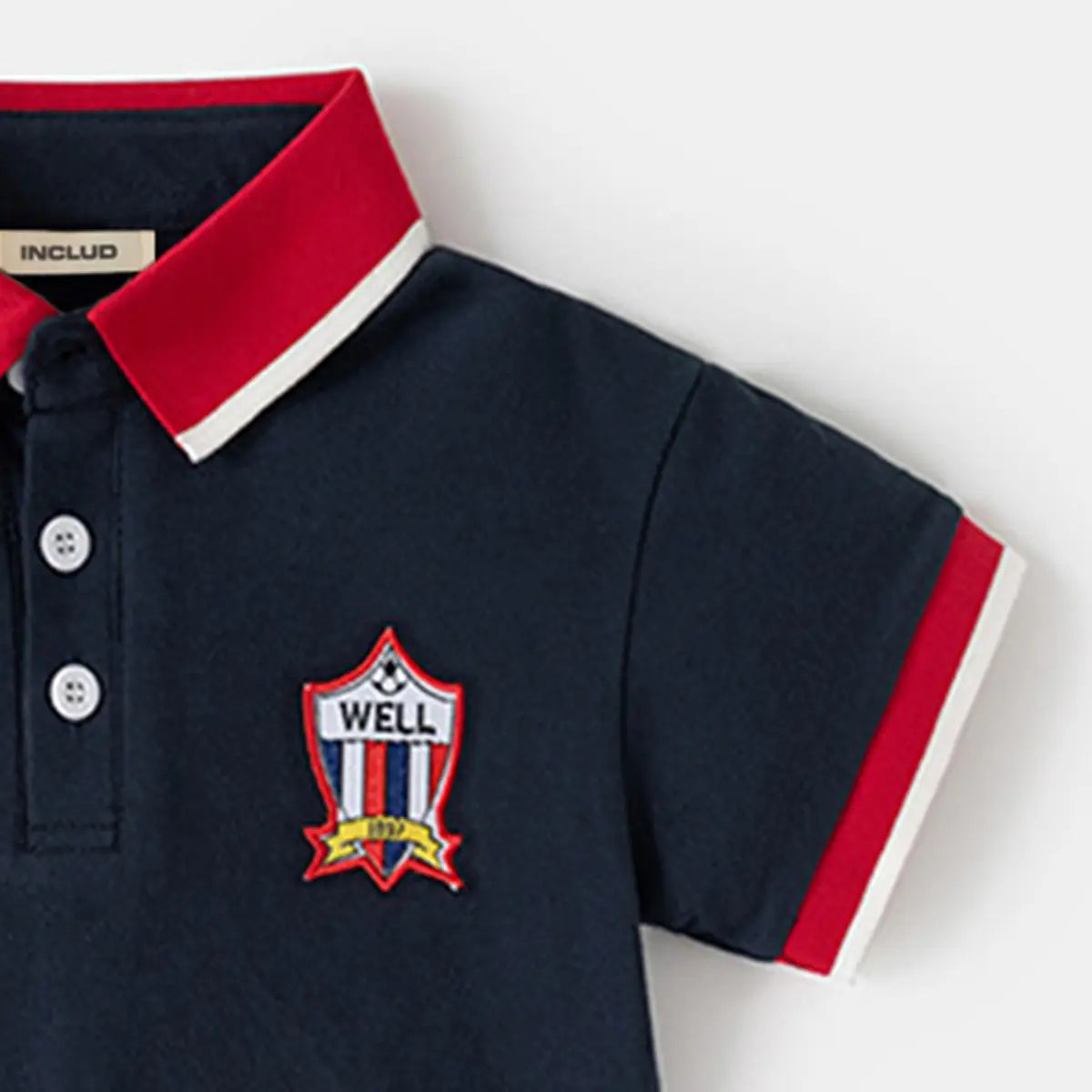 Boys Navy Blue Solid Short Sleeves Polo T-Shirt Tshirts