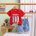 Boys Red Skate Graphics T-Shirt With Elasticated Shorts Sets 2 pc. Sets Red 0-3 M