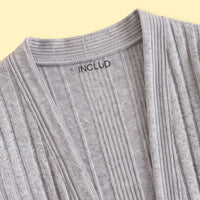 Girls Grey Textured Longline Open Front Cardigan With Cami Top & Pants Sets 3 pc. Sets