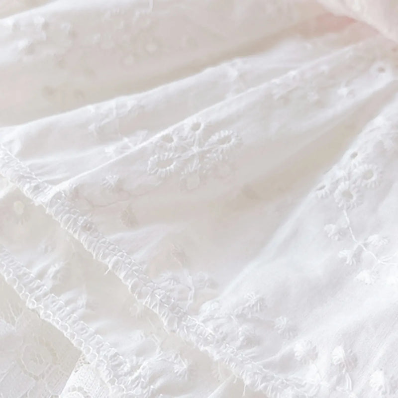 Girls Pink Sleeveless Lace Hem Top With Bloomer-style Shorts Sets Sets