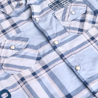 Boys Blue Checked Short Sleeves Shirt With Cargo Shorts & T-Shirt Sets Sets