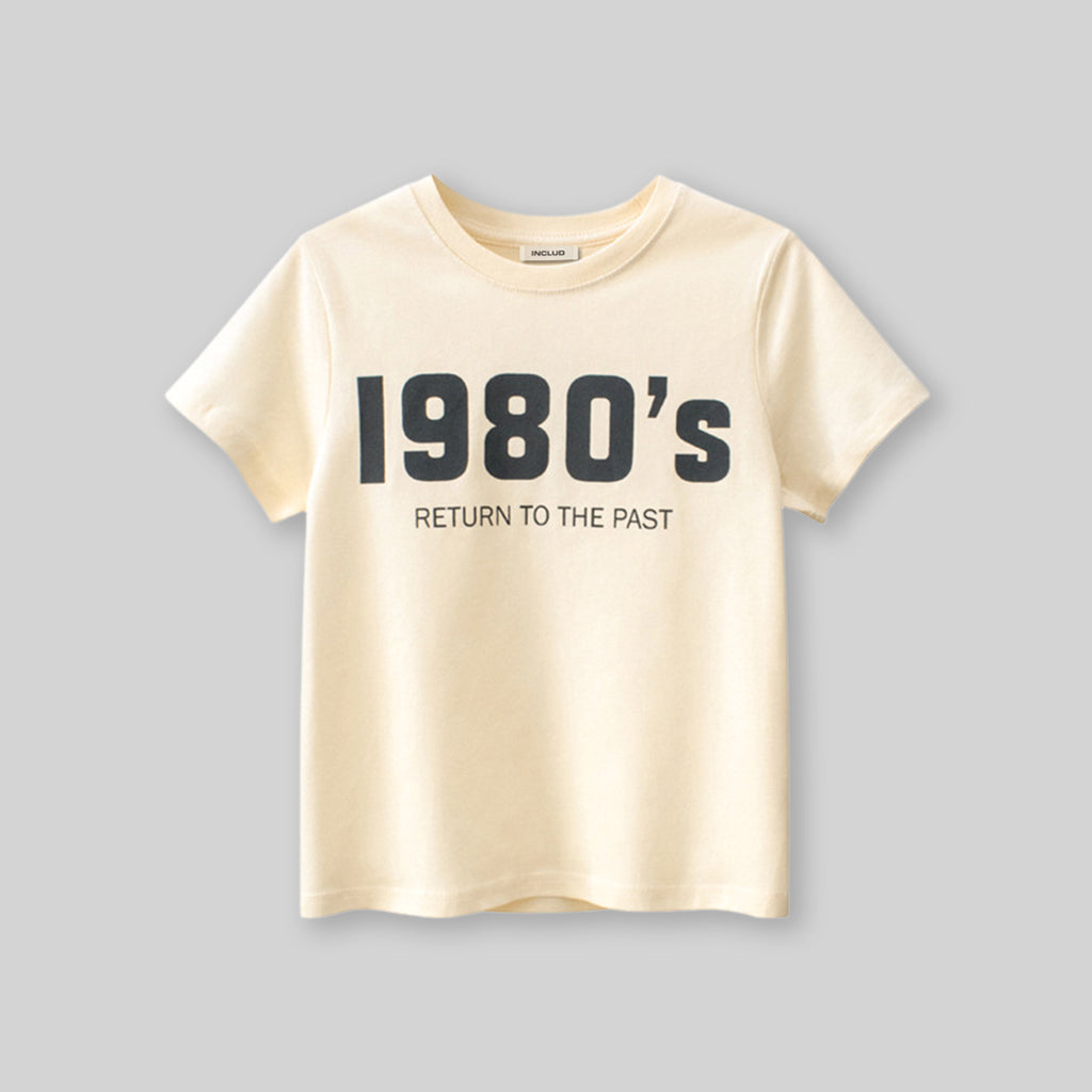 Boys Typography Print Short Sleeves T-shirt