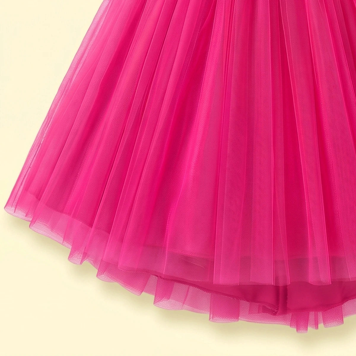 Girls Fuchsia Solid Sleeveless Party Gown Party Dresses
