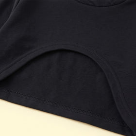 Girls Black Long Sleeve Crop Top With Cami Top And Denim Pants Sets 3 pc. Sets