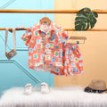 Boys Orange Graphic Short Sleeve Shirt With Elasticated Shorts Sets 2 pc. Sets Orange 3-4 Y