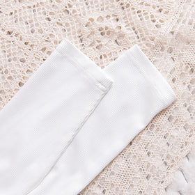 Girls White Off-Shoulder Long Sleeve Top With Shorts Sets 2 pc. Sets