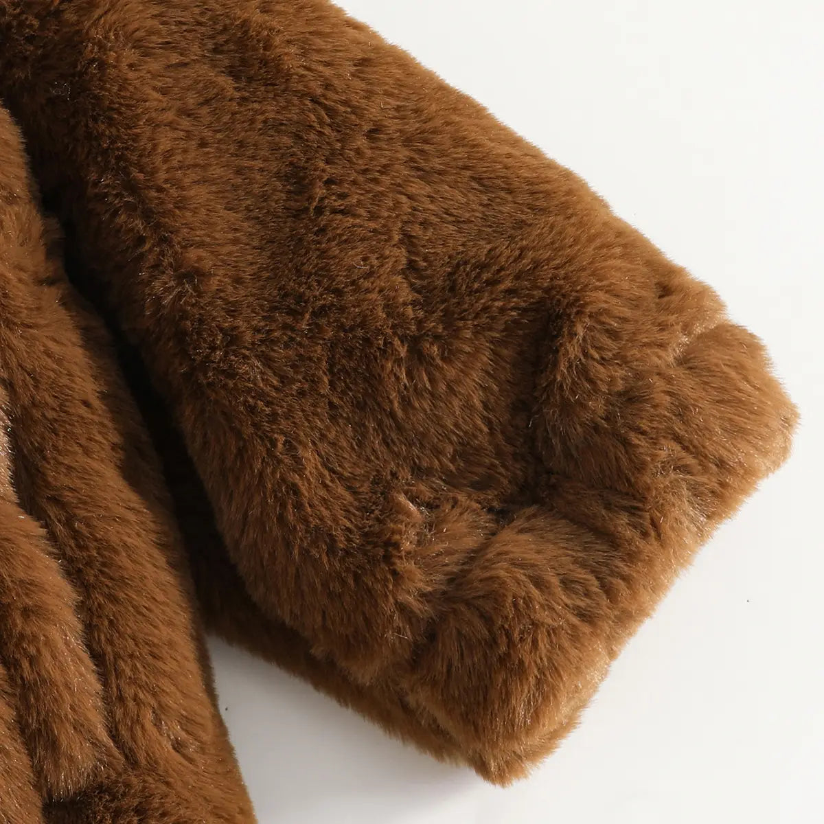 Girls Brown Polar Fleece Hooded Zipper Jacket Coats & Jackets
