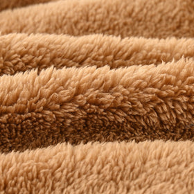Girls Brown Fleece Front Zipper Sleeveless Winter Jacket Coats & Jackets