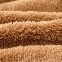 Girls Brown Fleece Front Zipper Sleeveless Winter Jacket Coats & Jackets