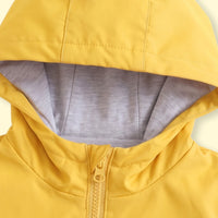Boys Yellow Hooded Zip-up Jacket Coats & Jackets