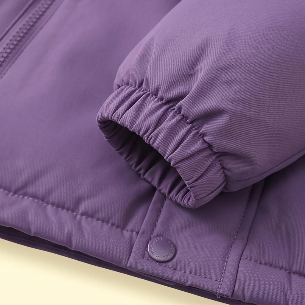 Girls Purple Long Sleeve Hooded Zip-up Jacket Coats & Jackets