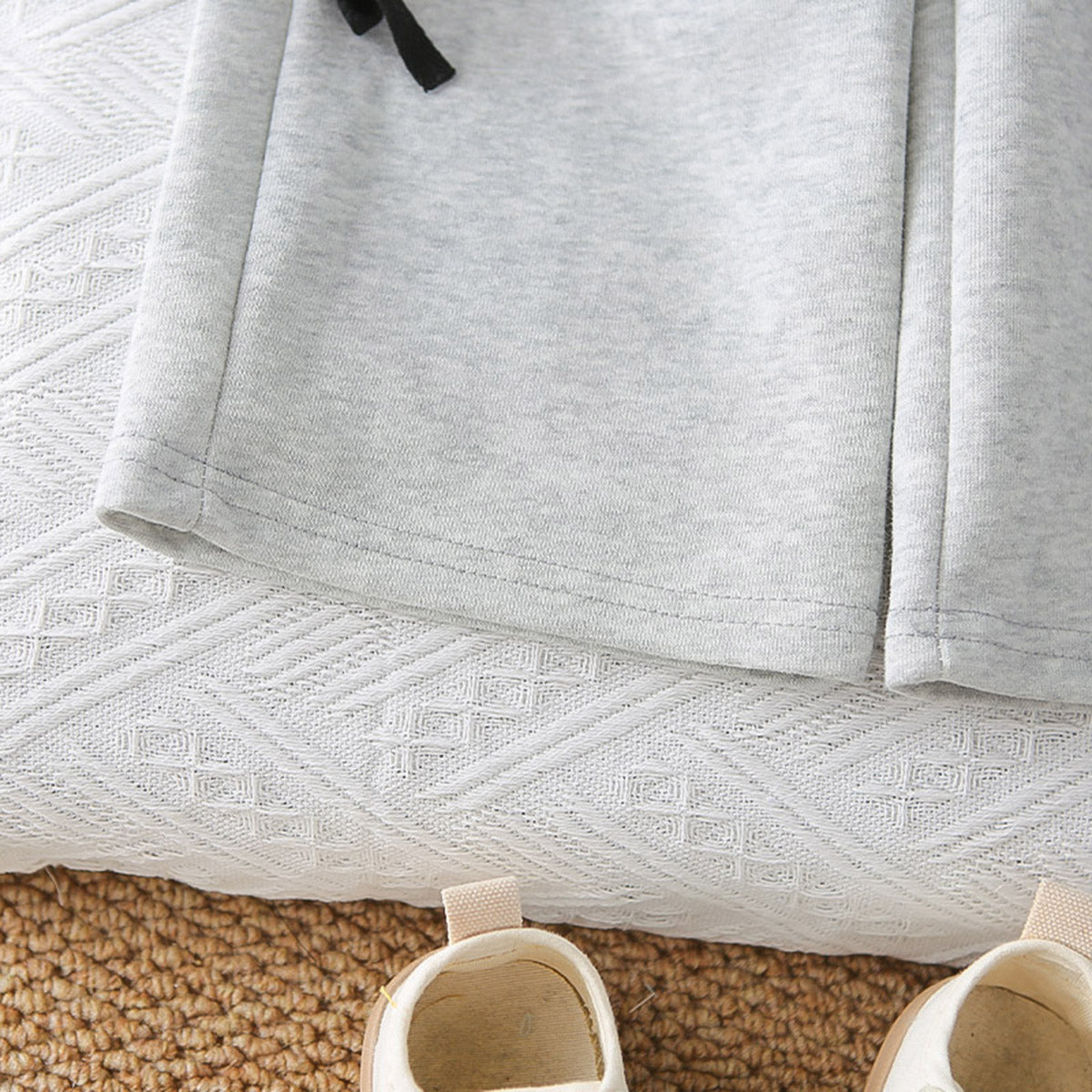 Girls Grey Rabbit Printed Sweatshirt With Pants Set 2 pc. Sets