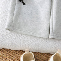 Girls Grey Rabbit Printed Sweatshirt With Pants Set 2 pc. Sets