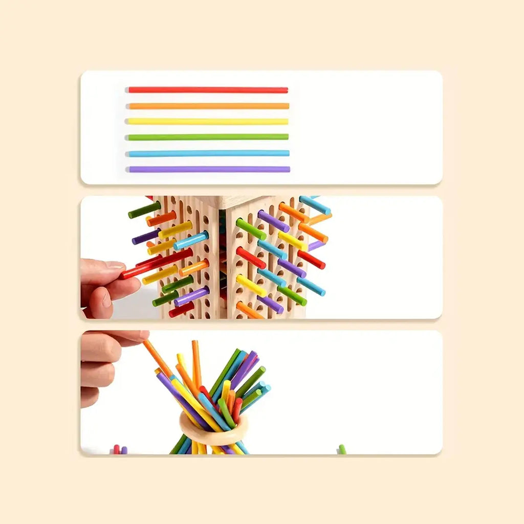 Kids Wooden Stick & Ball Drop Tower Game Trending Accessories