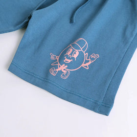Boys Pink Typographic Printed Short Sleeve T-shirts With Elasticated Shorts Sets Sets