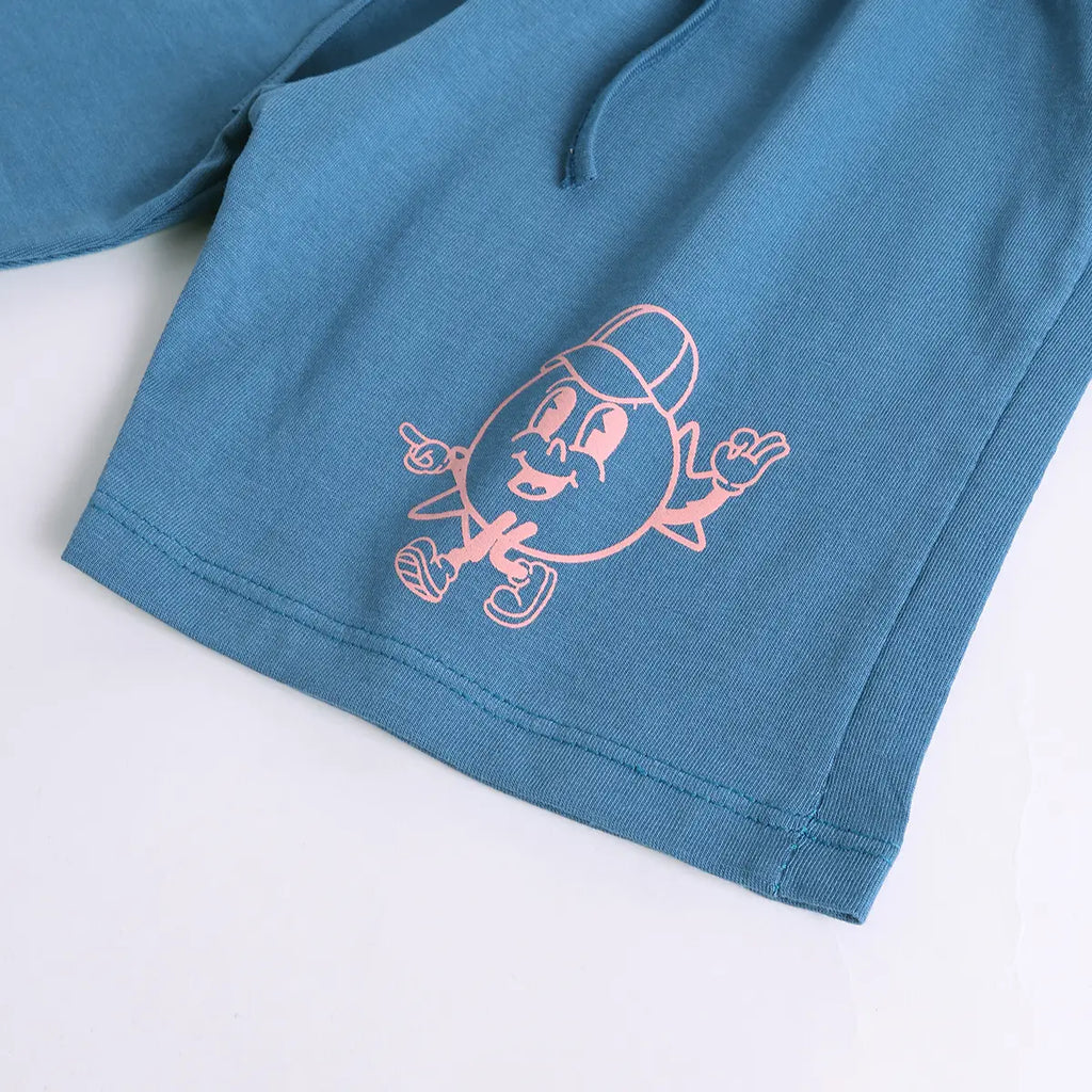 Boys Pink Typographic Printed Short Sleeve T-shirts With Elasticated Shorts Sets Sets