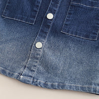 Boys Blue Denim Short Sleeves Shirt And Shorts With Inner Tee Set 3 pc. Sets