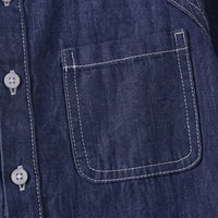 Boys Dark Blue Long Sleeve Denim Shirt Shirts