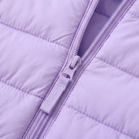 Girls Purple Hooded Quilted Puffer Jacket Coats & Jackets
