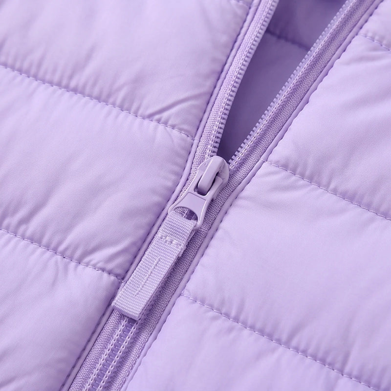 Girls Purple Hooded Quilted Puffer Jacket Coats & Jackets