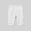 Girls Printed Knee Length Capri Capris White 1-2 Y 
