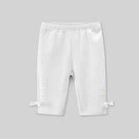 Girls Printed Knee Length Capri Capris White 1-2 Y 