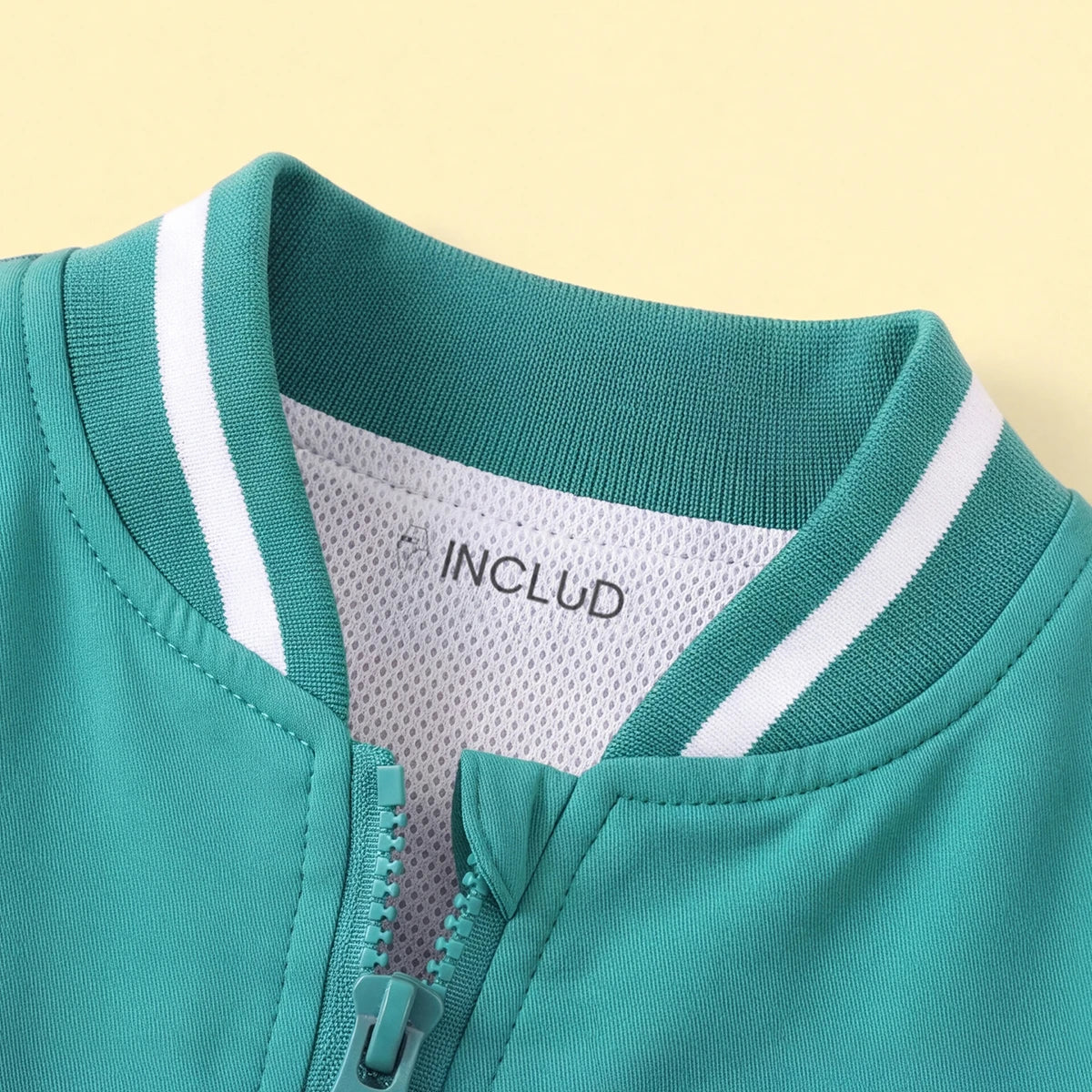 Boys Green Printed Front Open Varsity Bomber Jacket Coats & Jackets