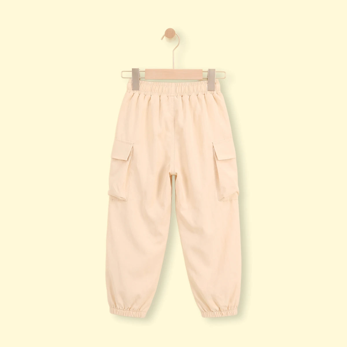 Girls Beige Elasticated Waist Jogger Joggers