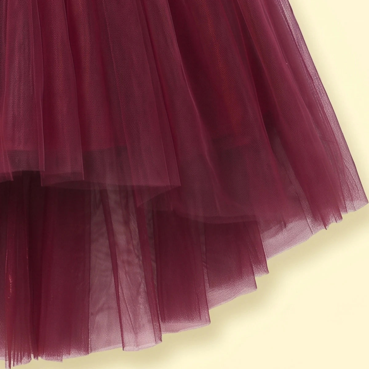 Girls Burgundy High-Low Party Dress Party Dresses