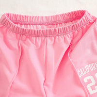 Girls Black Alphanumeric Print T-Shirt With Wide-Leg Pant Sets Sets
