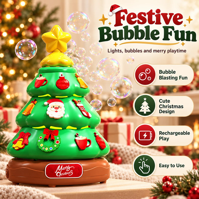 Christmas Tree Bubble Machine with Lights & Music for Kids 3 Years Plus Trending Accessories