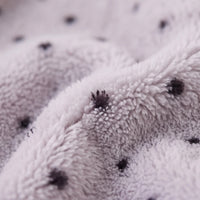 Girls Grey Polka Dot Printed Fleece Jacket & Pants Co-ord Sets Sets