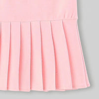 Girls Pink Hello Kitty Sailor Collar Pleated Dress Casual Dresses