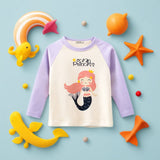 Girls Mermaid Print Full Sleeves T-shirt