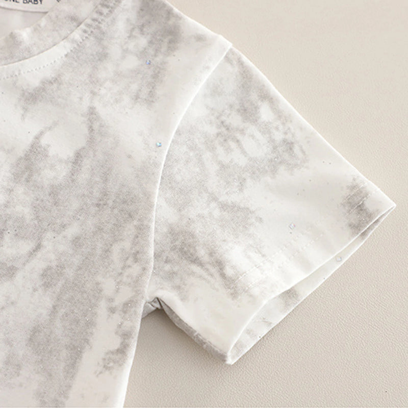 Boys White Bear Graphic Printed Short Sleeve T-Shirt With Cargo Shorts Sets 2 pc. Sets