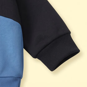 Boys Black Colourblocked Sweatshirt & Joggers Sets 2 pc. Sets