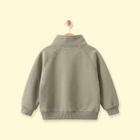 Boys Sage Green Embroidered Long Sleeve Sweatshirt Sweatshirts & Hoodies