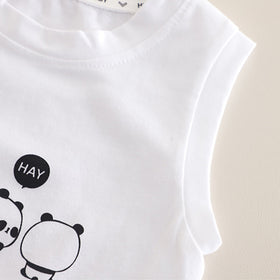 Boys Dark Grey Graffiti Printed Short Sleeves Shirt With Inner Tee And Shorts Set 3 pc. Sets