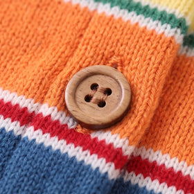 Boys Multicolour Striped Long Sleeve Cardigan Sweaters & Cardigans