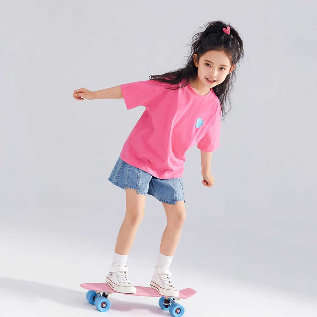 Girls Short Sleeve Print Graphic T-Shirt Tshirts   