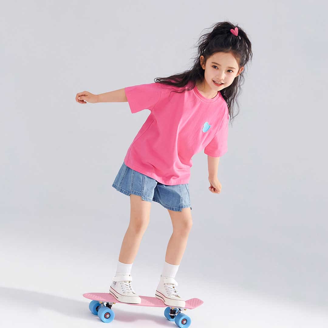 Girls Short Sleeve Print Graphic T-Shirt Tshirts   