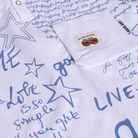 Boys Blue Typographic Short Sleeve T-Shirt With Elasticated Shorts Sets 2 pc. Sets